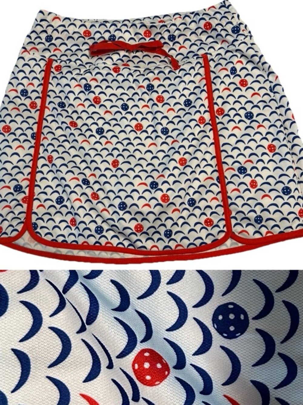 Dink Up  Ladies Medium Pickleball skort Pull On Ball Paddle Dink
